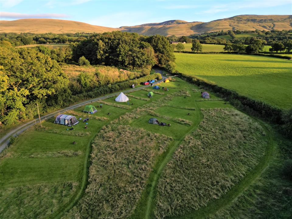 Camping field from above