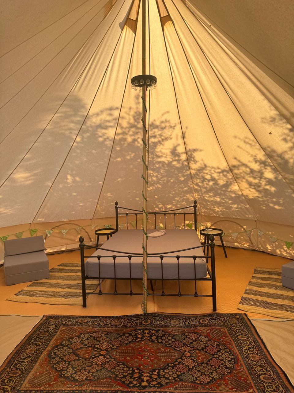 Bell tent double bed
