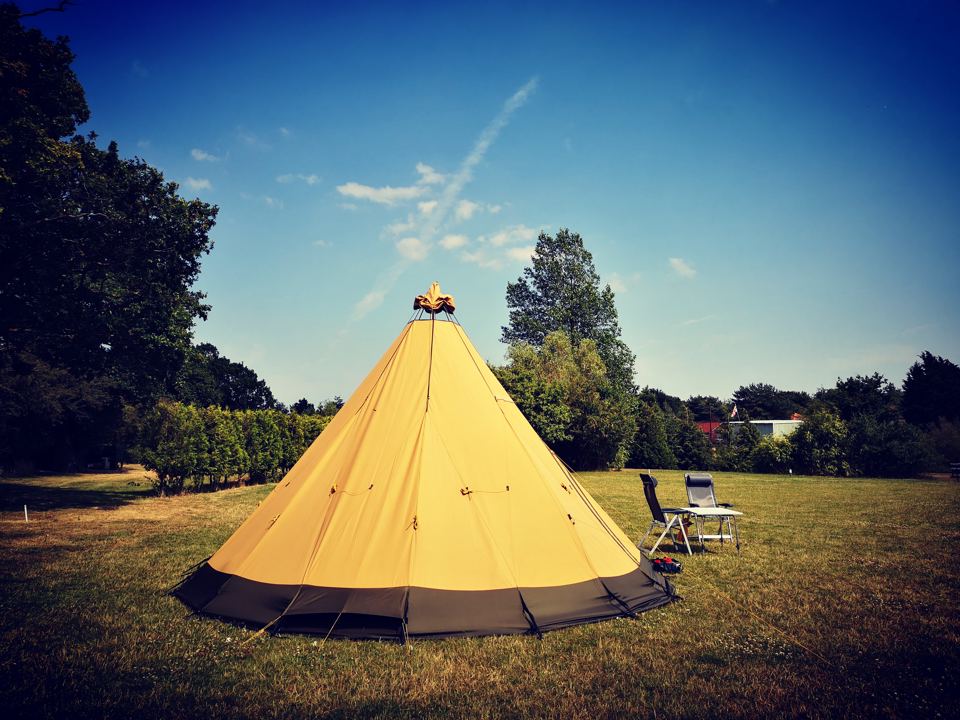 Tipi on the grass