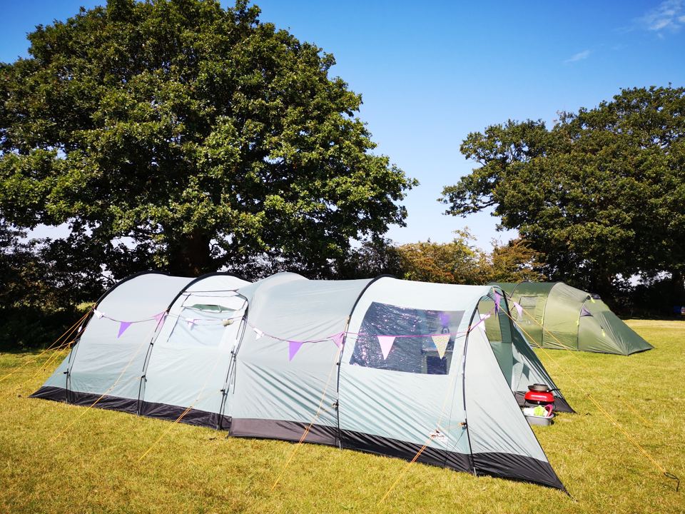Family tent on the grass