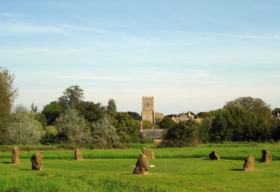 Stone circle and village church