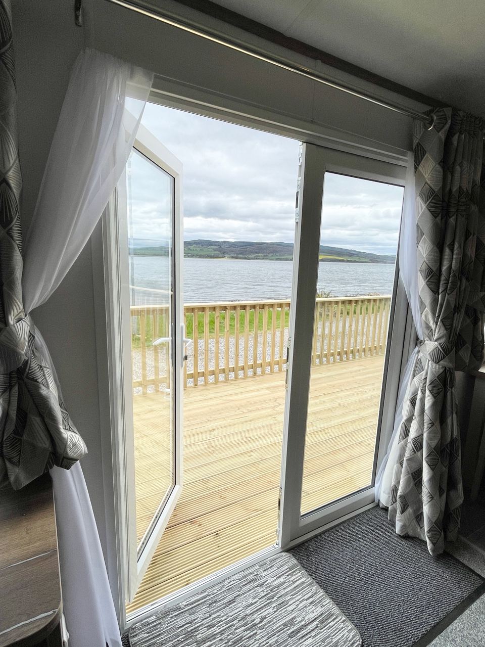 Decking doors facing the firth