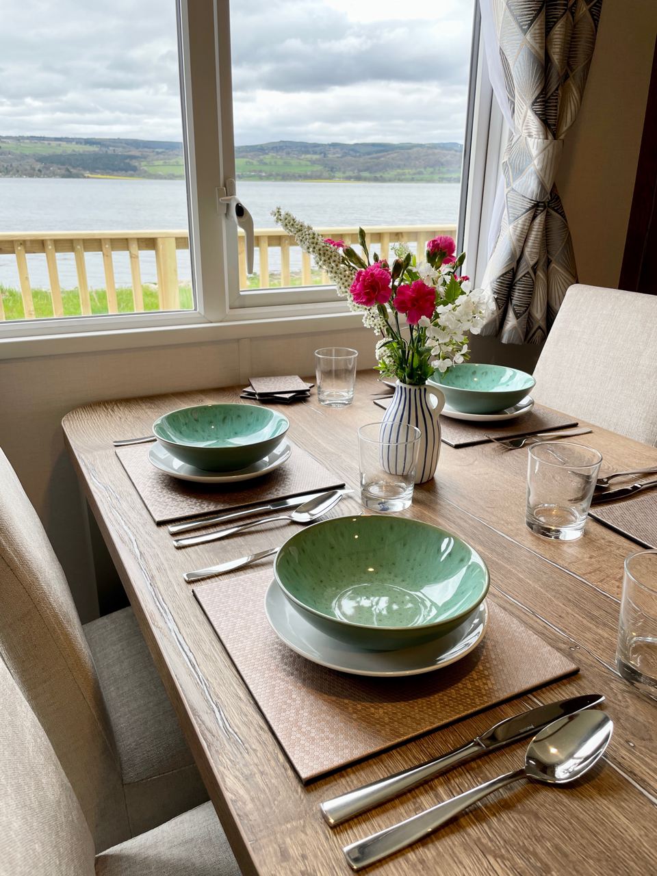Dining table by the window