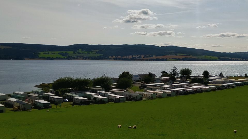 Caravan rows above the Beauly Firth