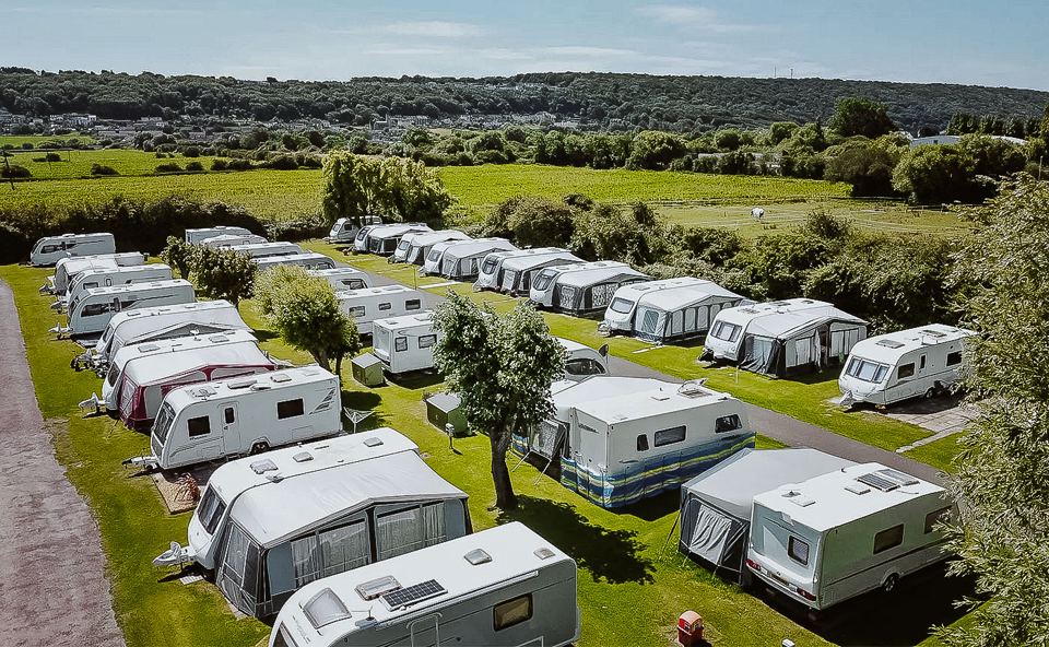 Touring pitches from above