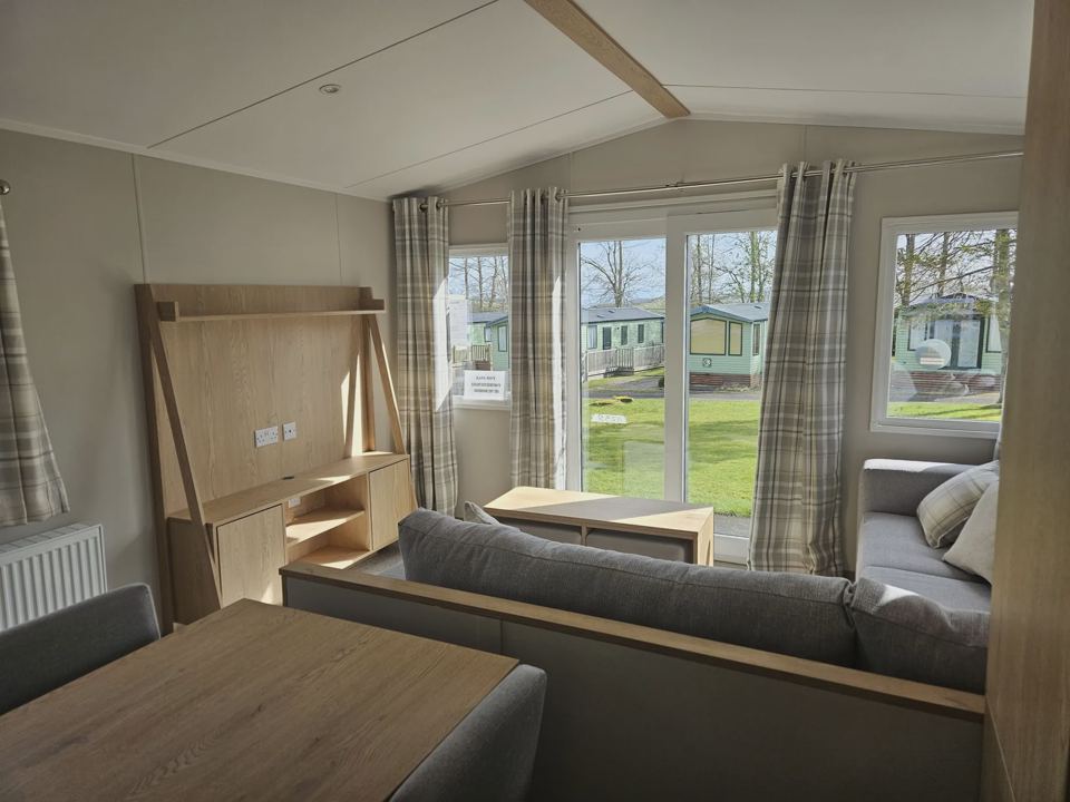Lounge with patio doors