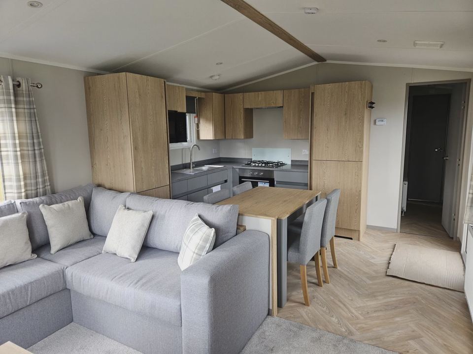 Kitchen and sofa
