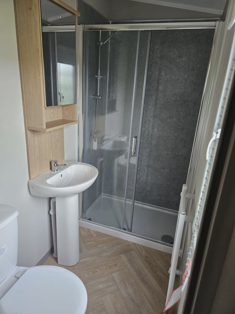 Shower room with sink