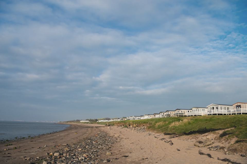 Caravans above the shore