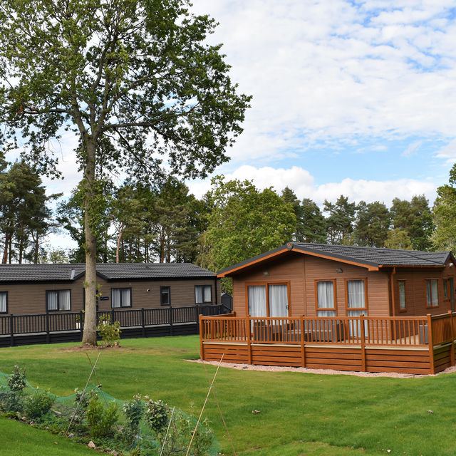 Lodge with decking
