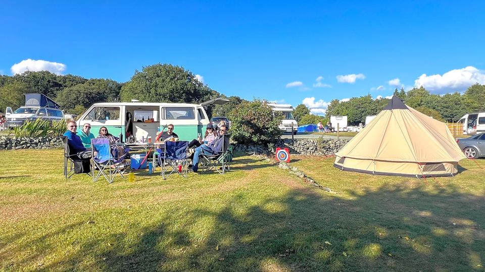 Campervan and bell tent