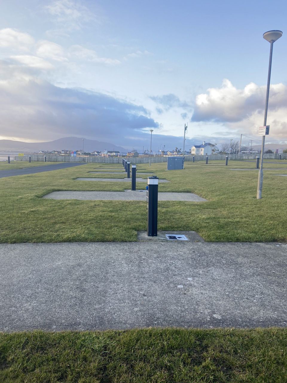 Pitch with service tower