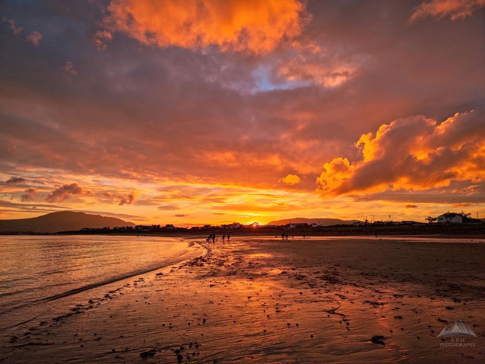 Sunset over the beach
