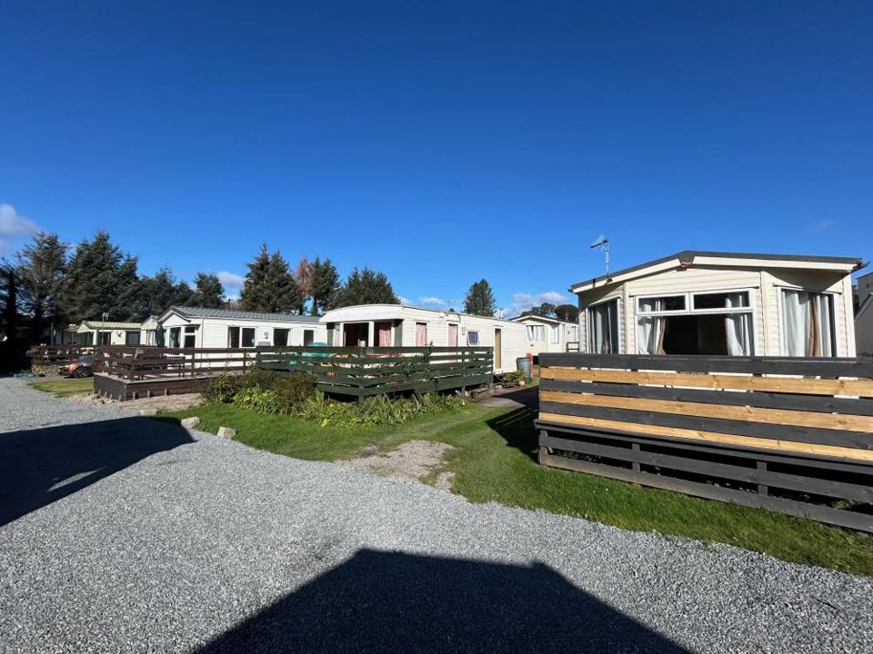Holiday homes on a gravel lane