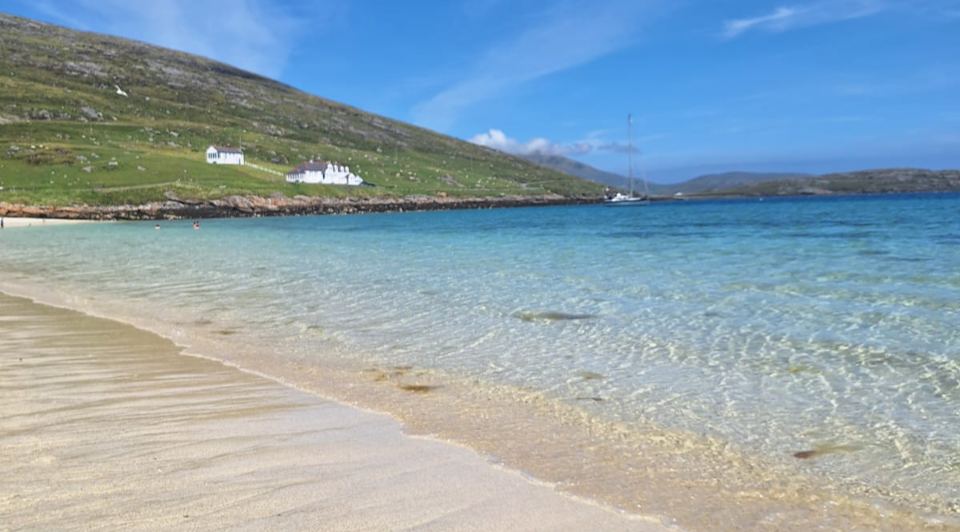 Beach and clear water nearby