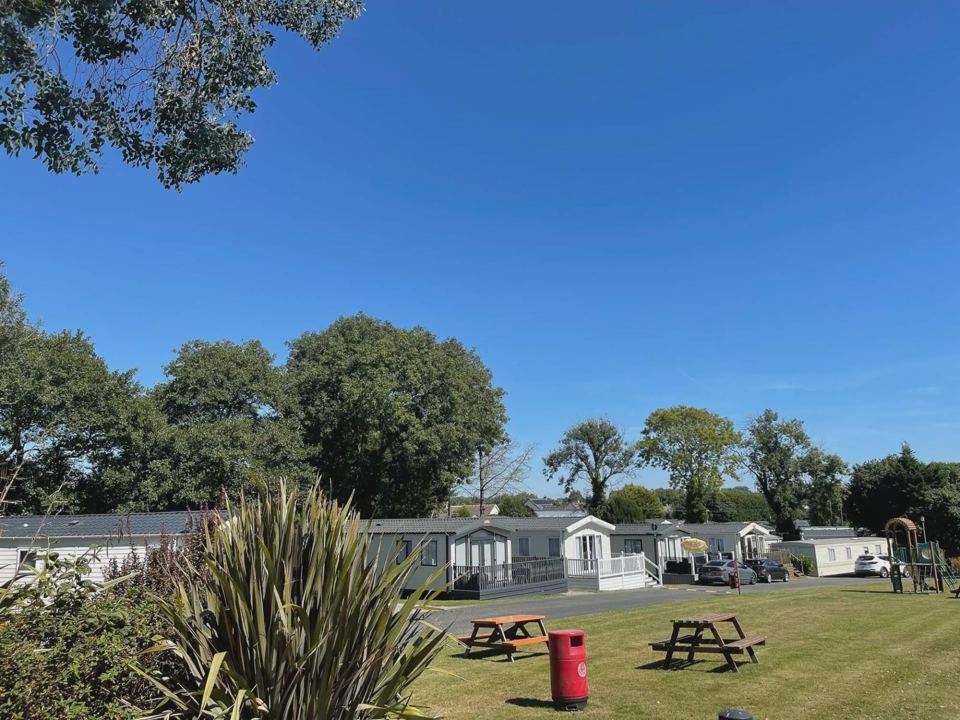 Caravans on the lawn