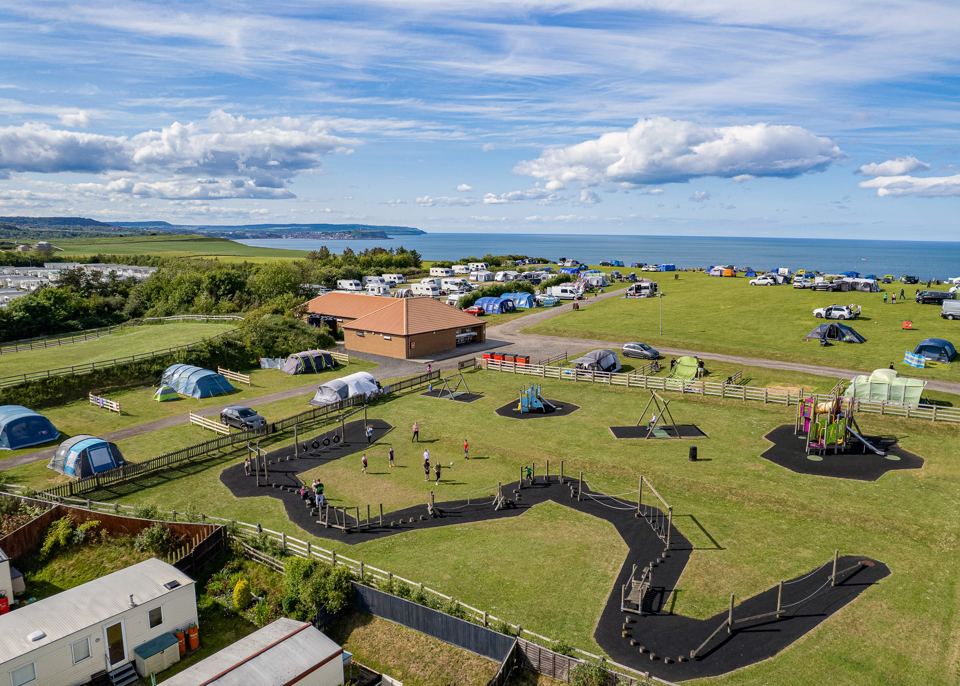 Camping field from above