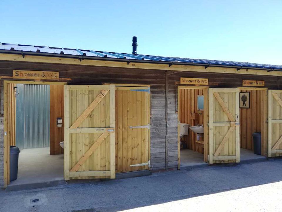 Timber toilet and shower block