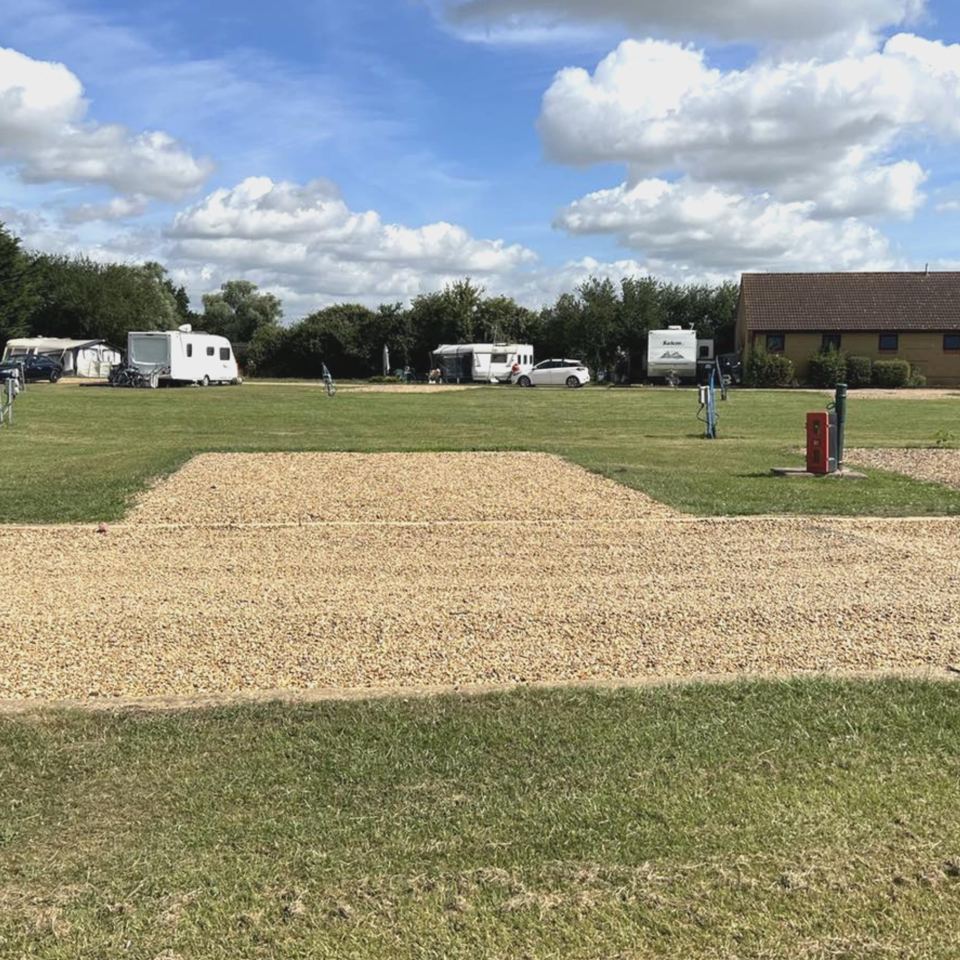 Gravel caravan pitch