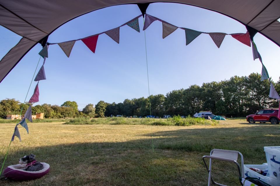 Open camping meadow