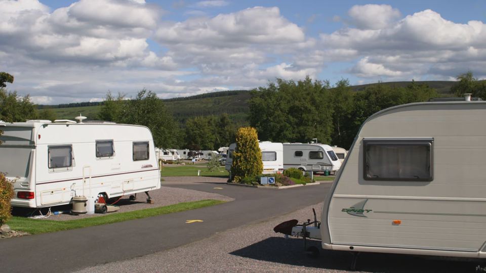 Pitches along the site road