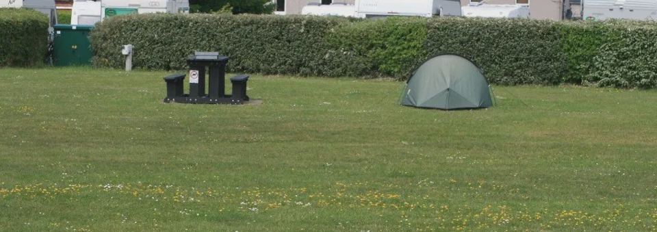 Tent pitch and bench