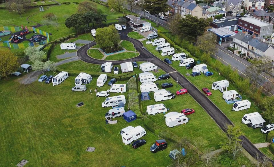 Aerial view of the park