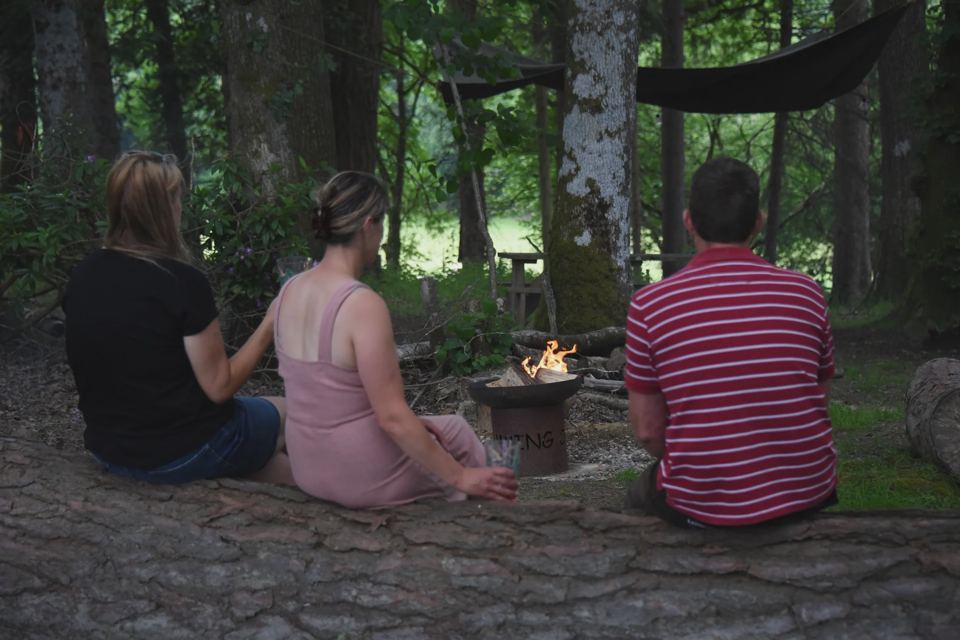 Fire pit in the oak woodland