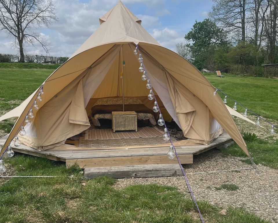 Furnished bell tent