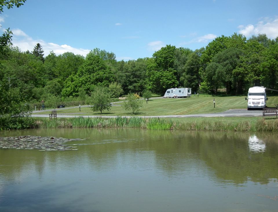 Pond and pitches across the water