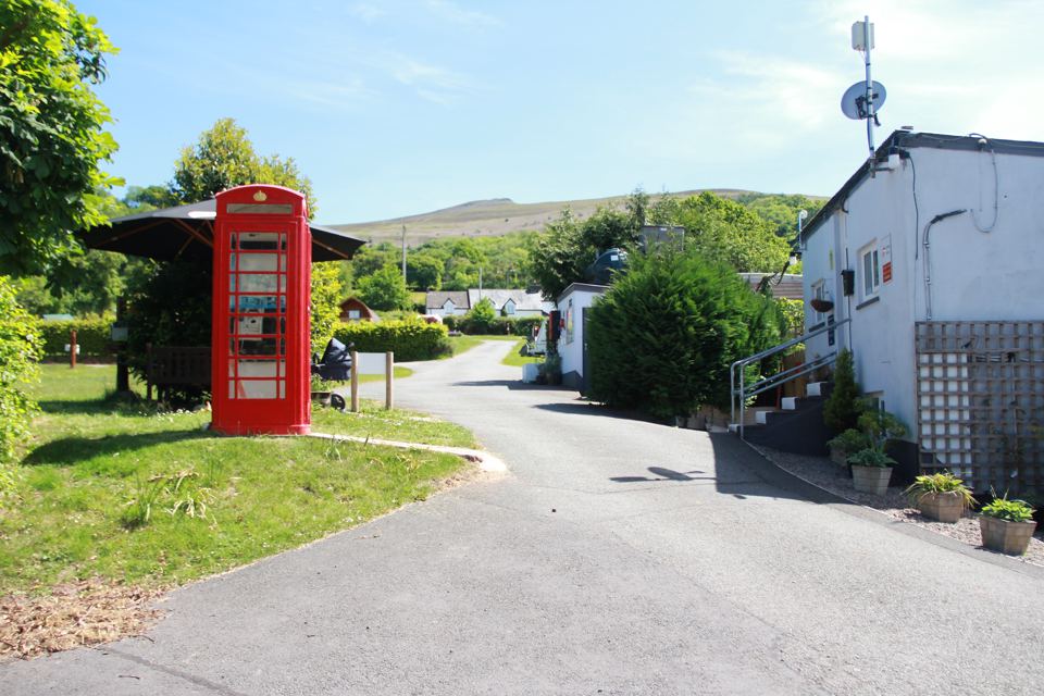 Phone box and reception area