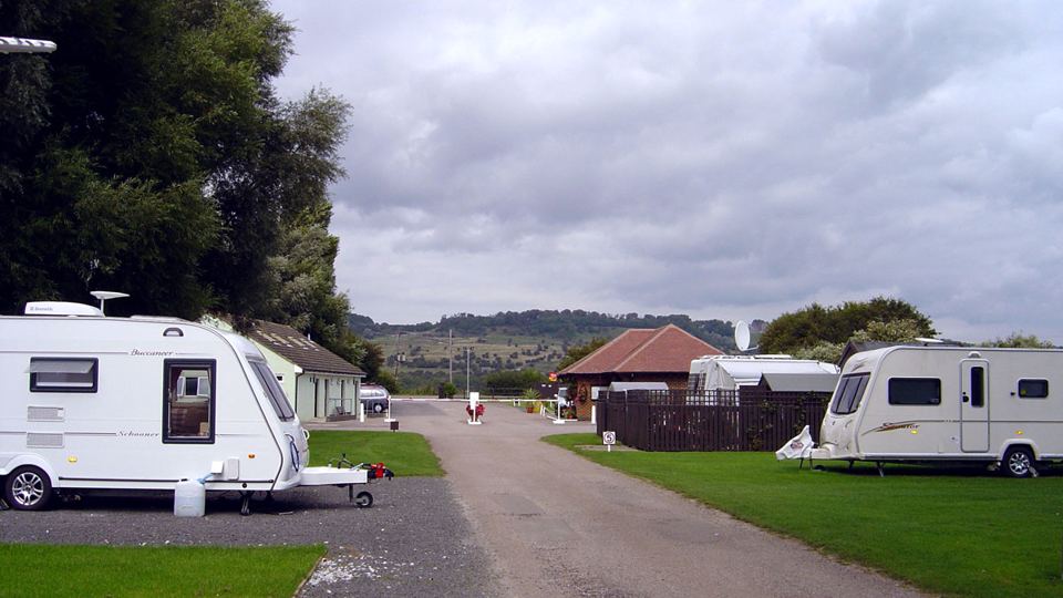 Pitches along the site road