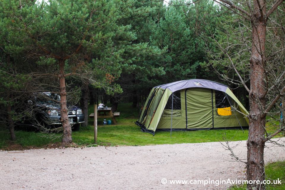 Large tent on a gravel pitch
