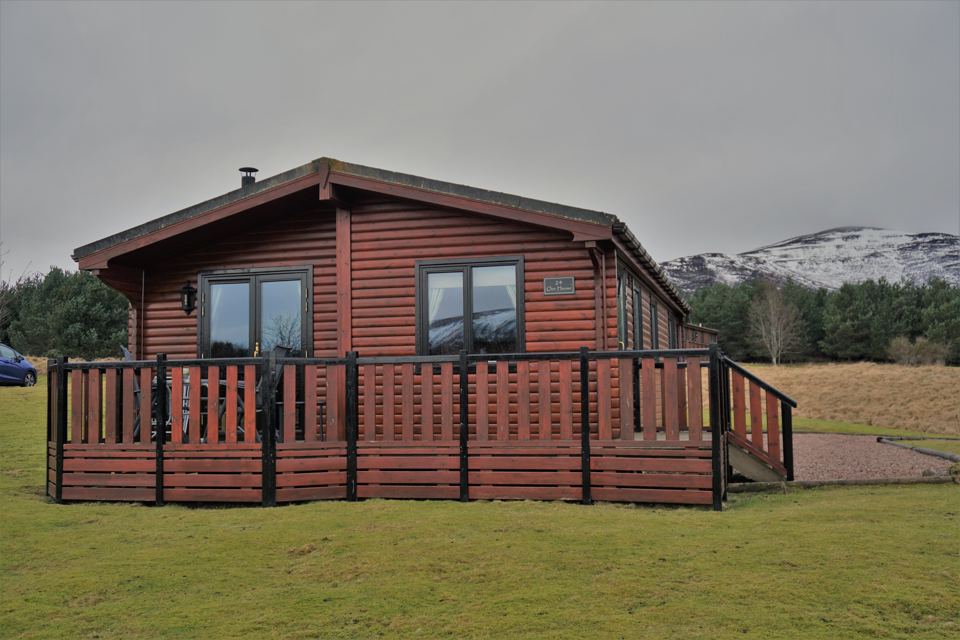 Timber chalet with decking