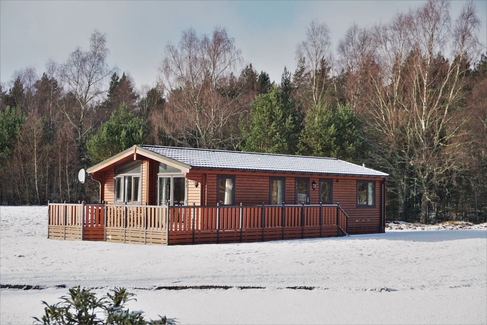 Chalet in the snow