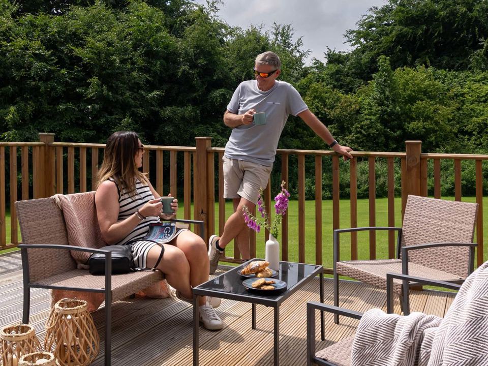 Decking outside a holiday home