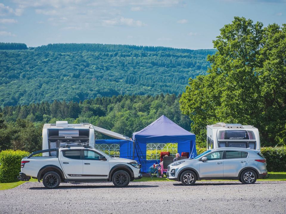 Caravan pitches on gravel