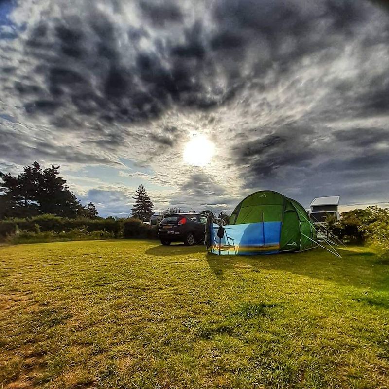 Tent in the open field