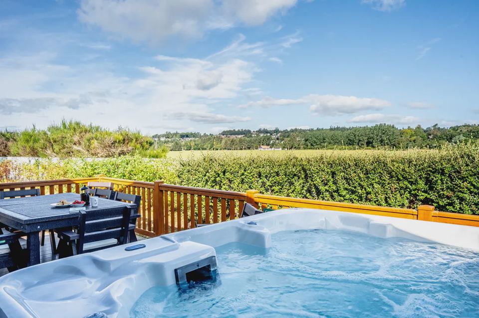 Hot tub on the decking