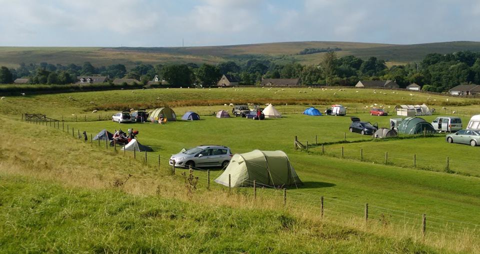 Tents in the camping field
