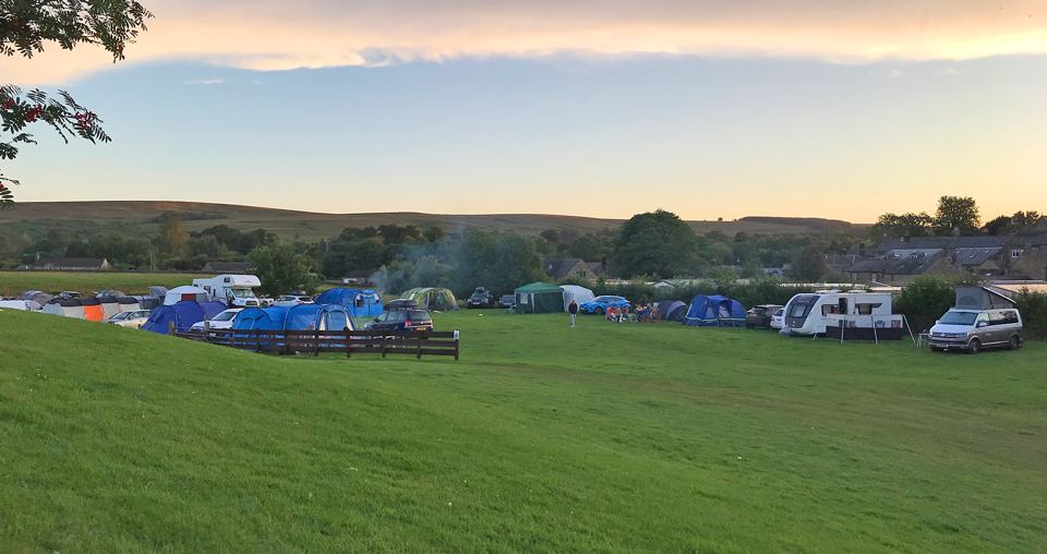Evening on the camping field
