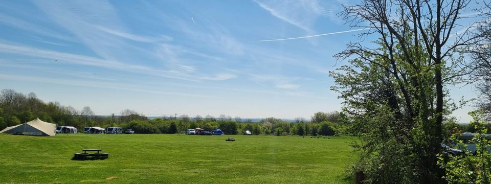 Open camping field