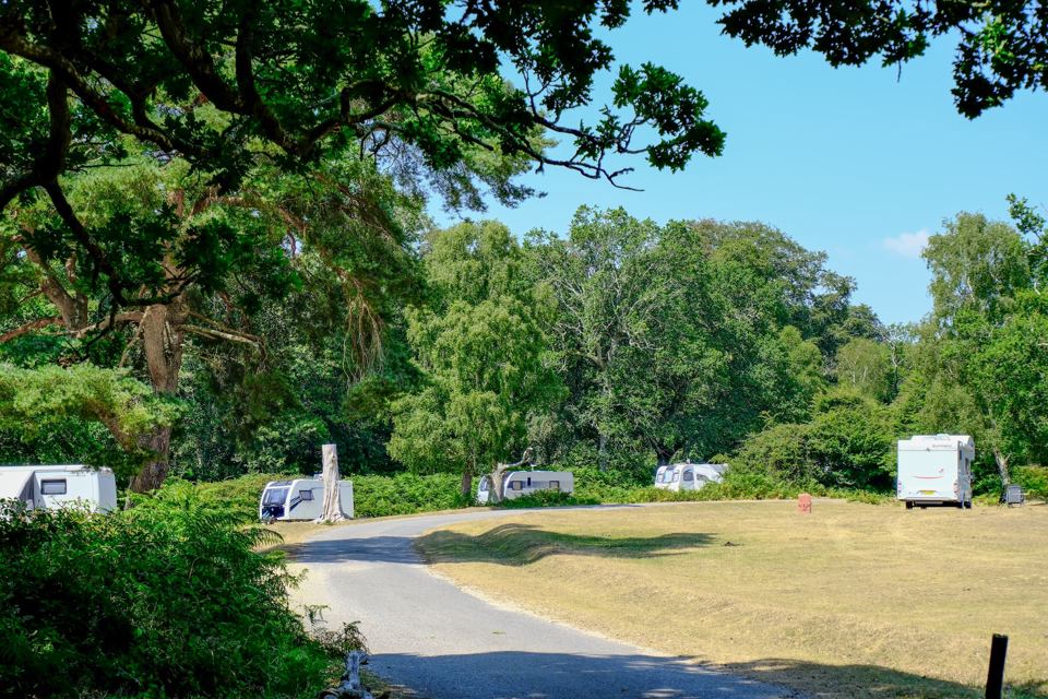 Pitches along the site road