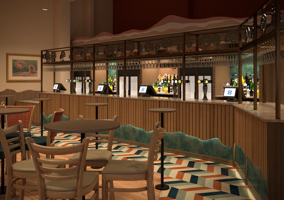 Bar and lounge interior