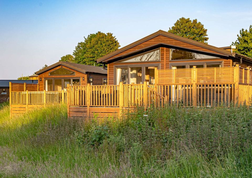 Lodges with raised decking