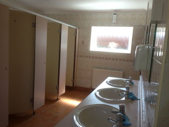 Toilet block interior