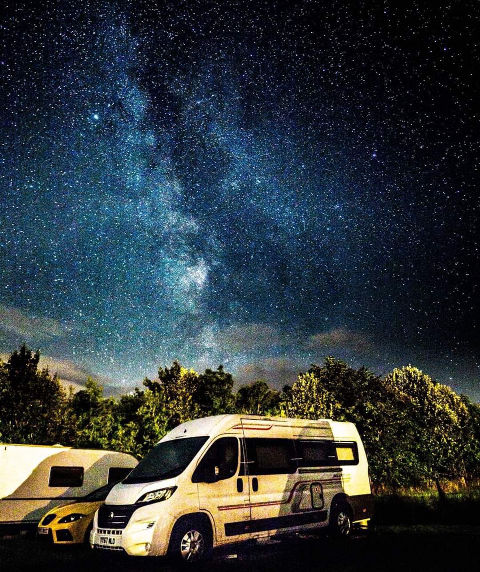 Motorhome under the stars