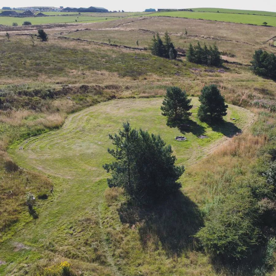 Moorland next to the site