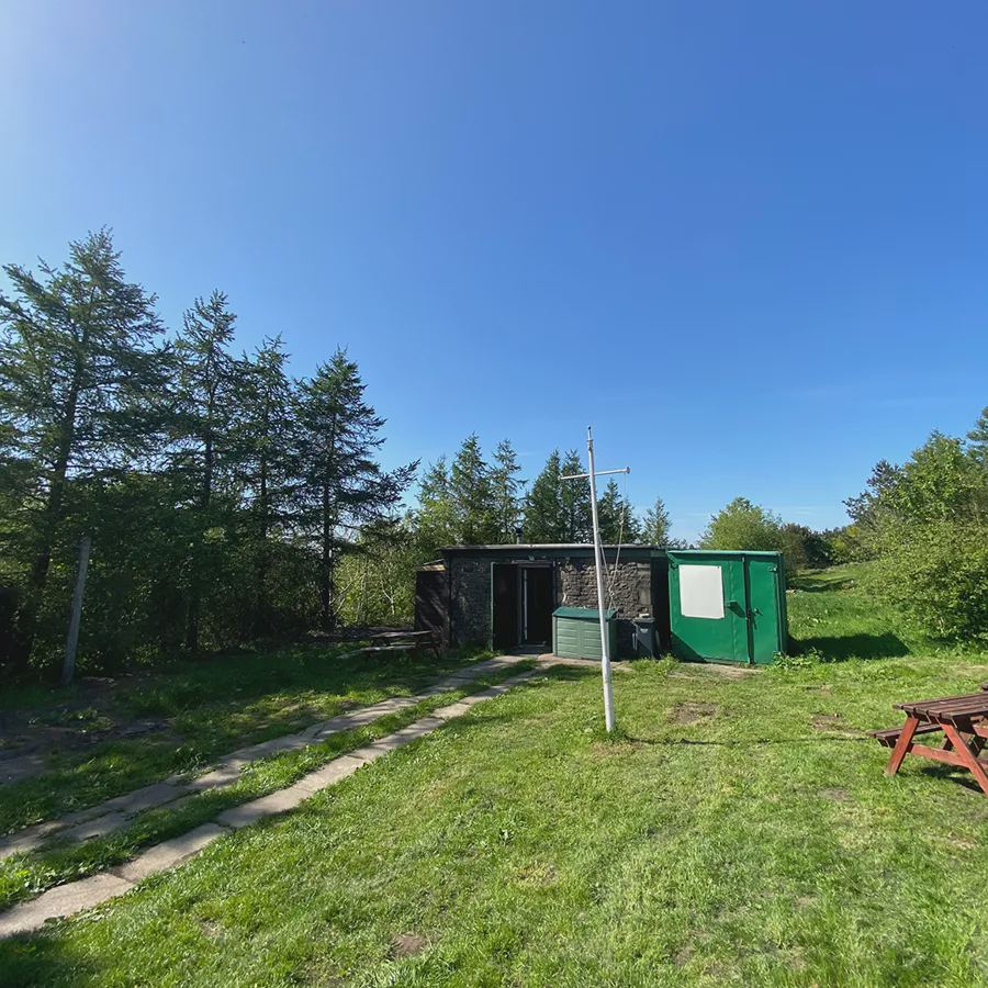 Grass area by the bunkhouse