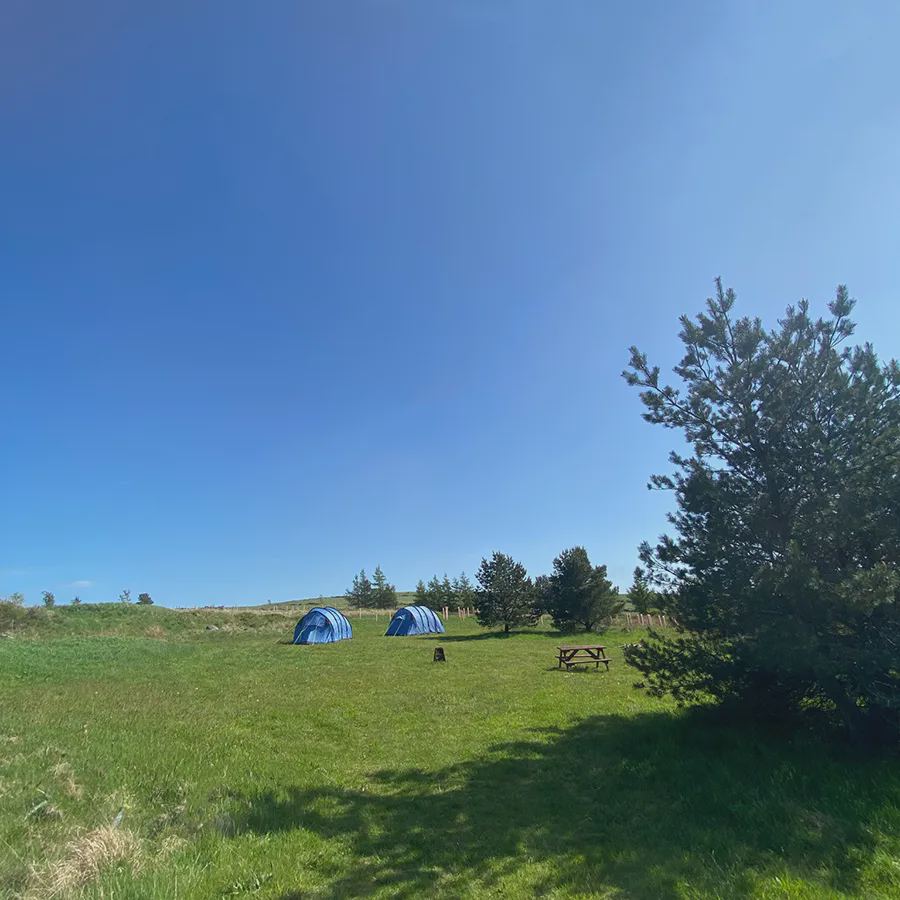 Tents on the open field